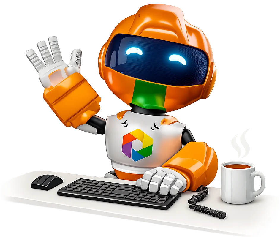 PEAK Digital robot mascot